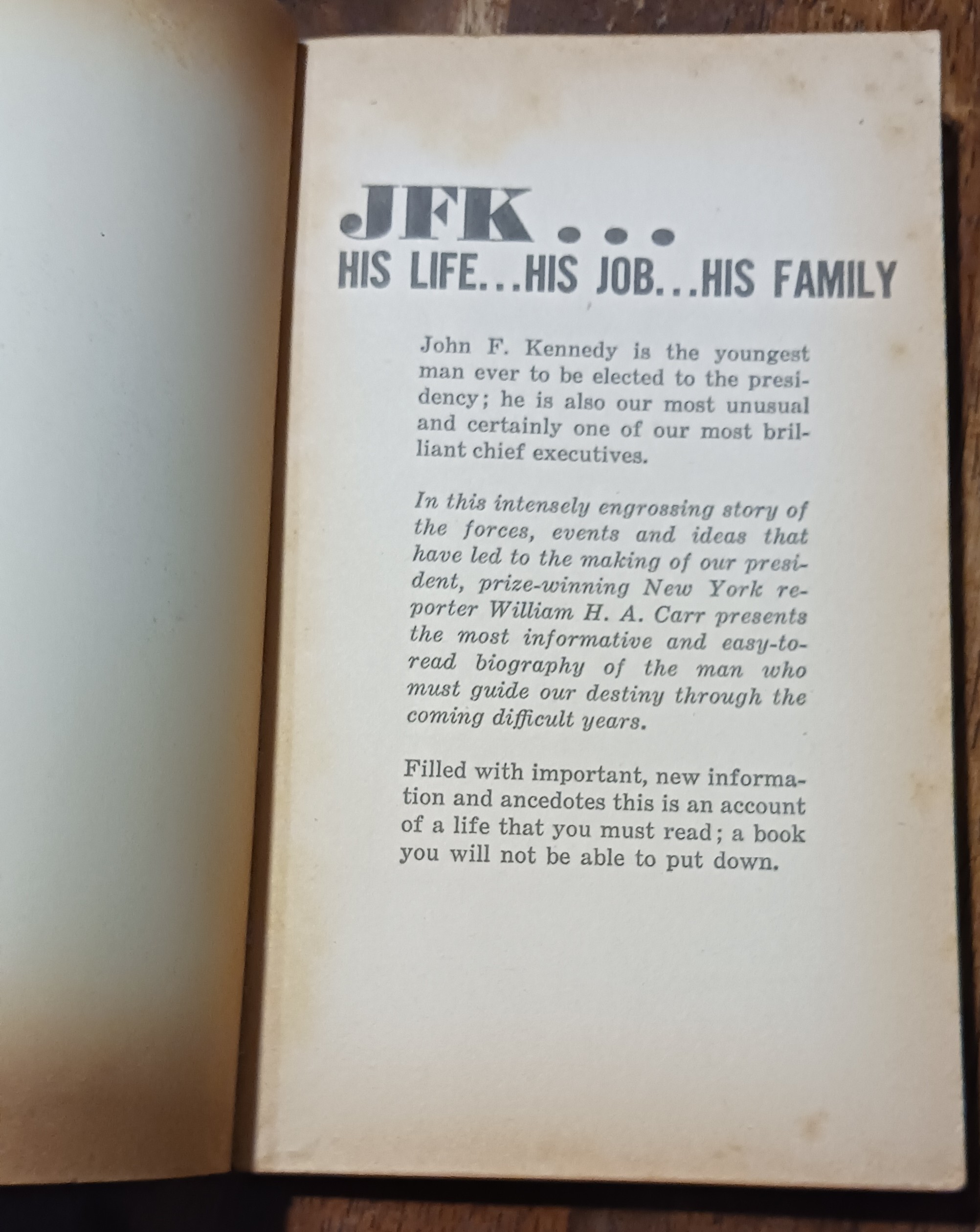 Image for JFK: An Informal Biography JFK: An Informal Biography