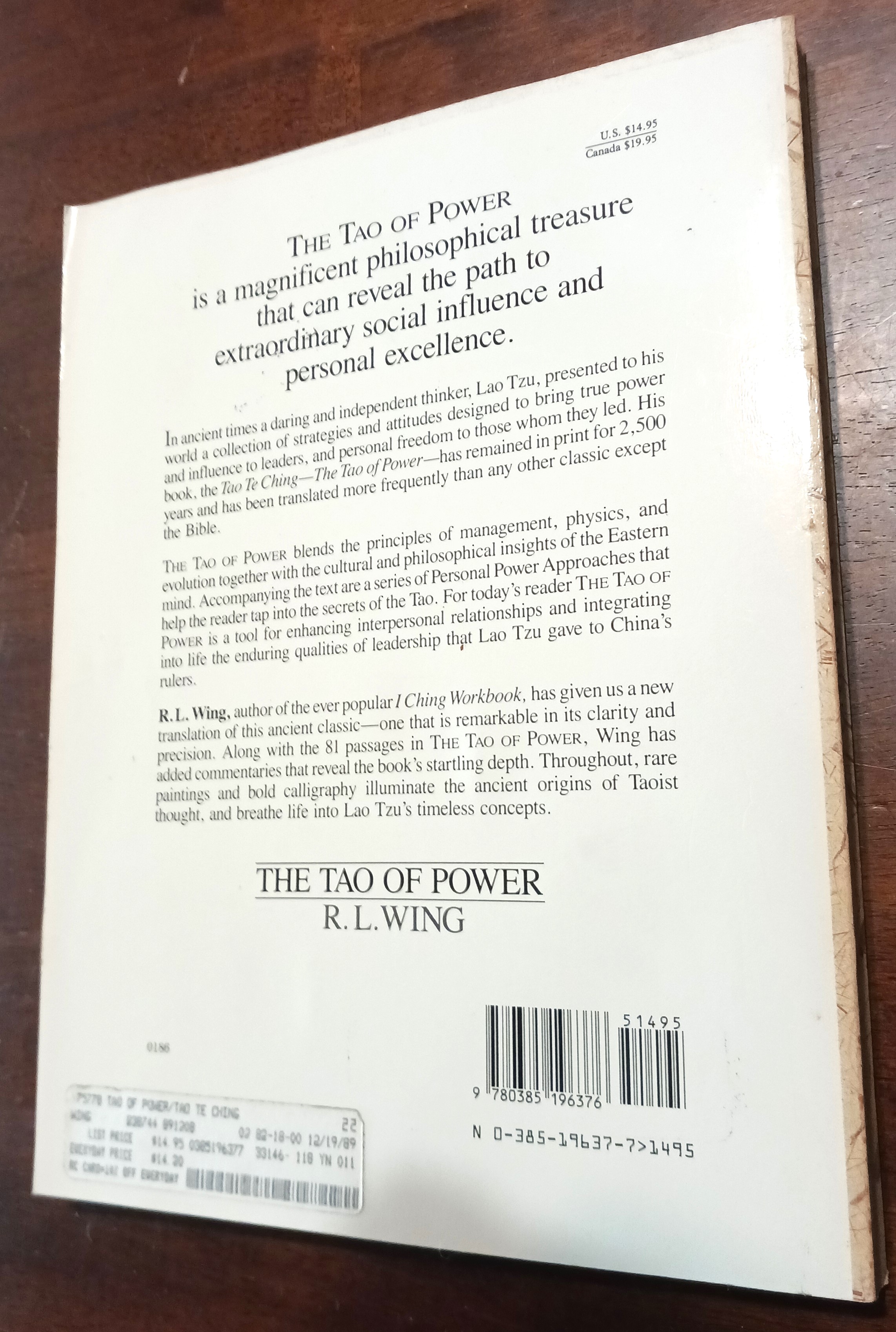 The Tao of Power: Lao Tzu's Classic Guide to Leadership, Influence, and  Excellence [A new translation of the Tao Te Ching]