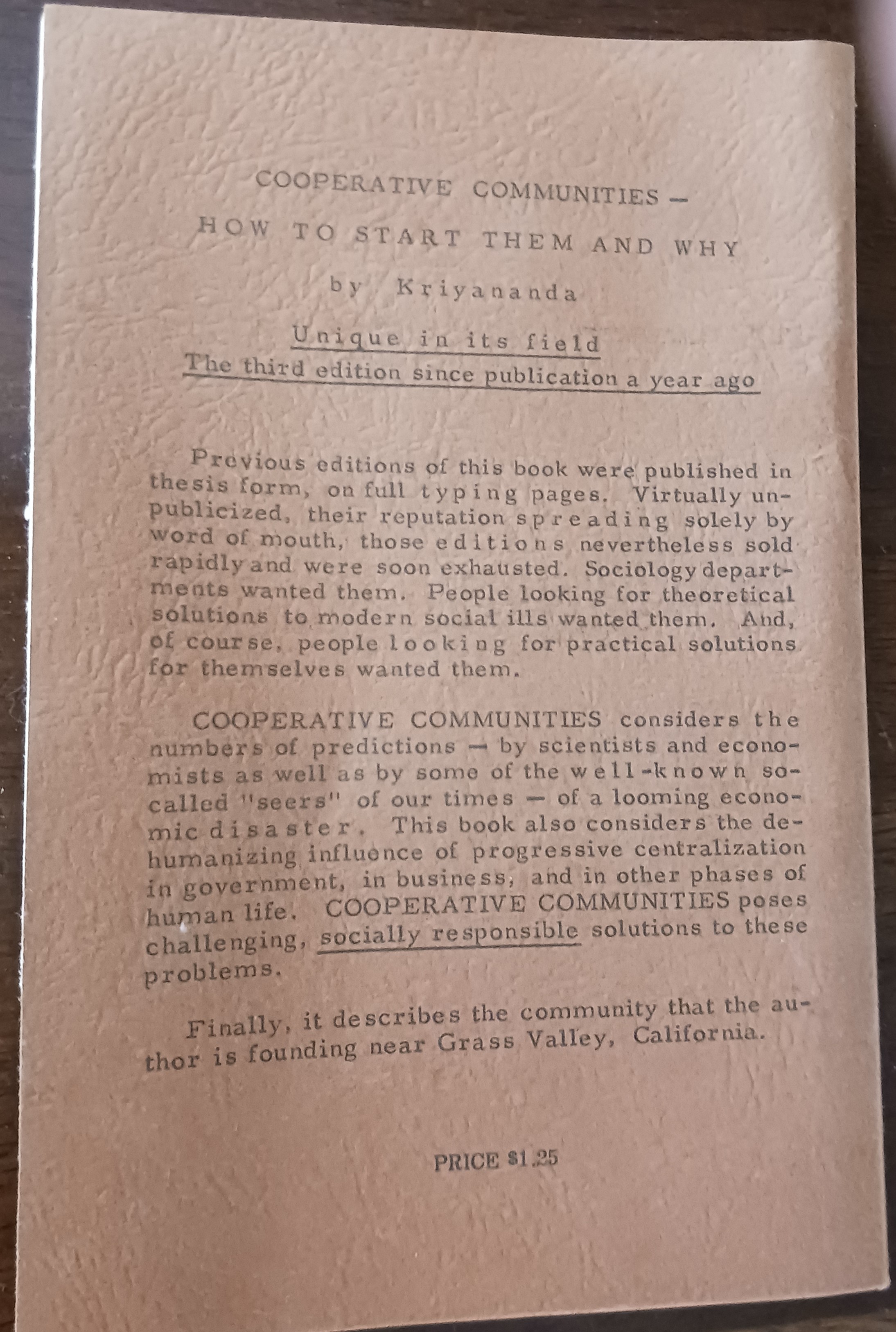 Cooperative Communities: How to Start Them, and Why