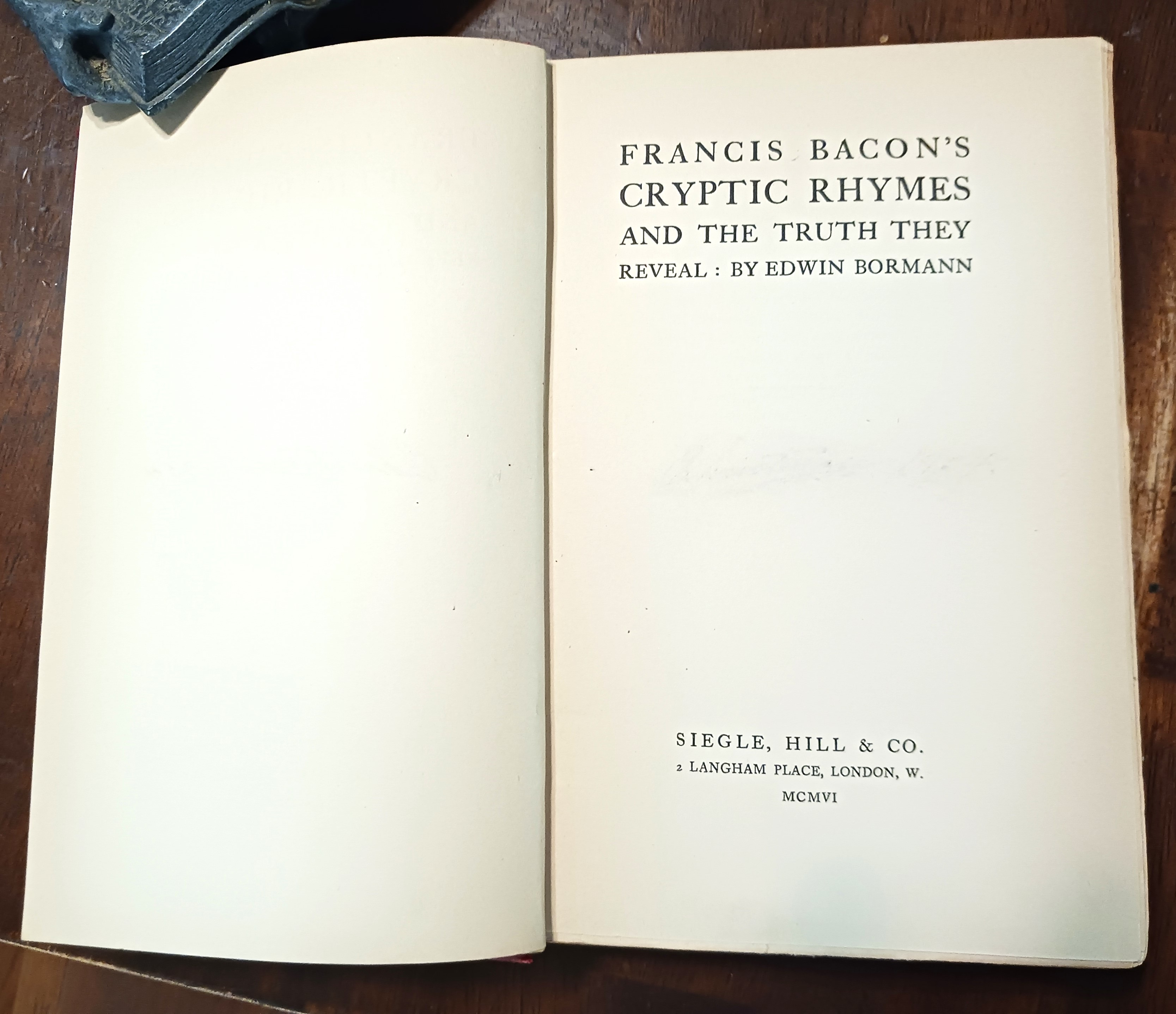 Image for Francis Bacon's Cryptic Rhymes and the Truth They Reveal Francis Bacon's Cryptic Rhymes and the Truth They Reveal