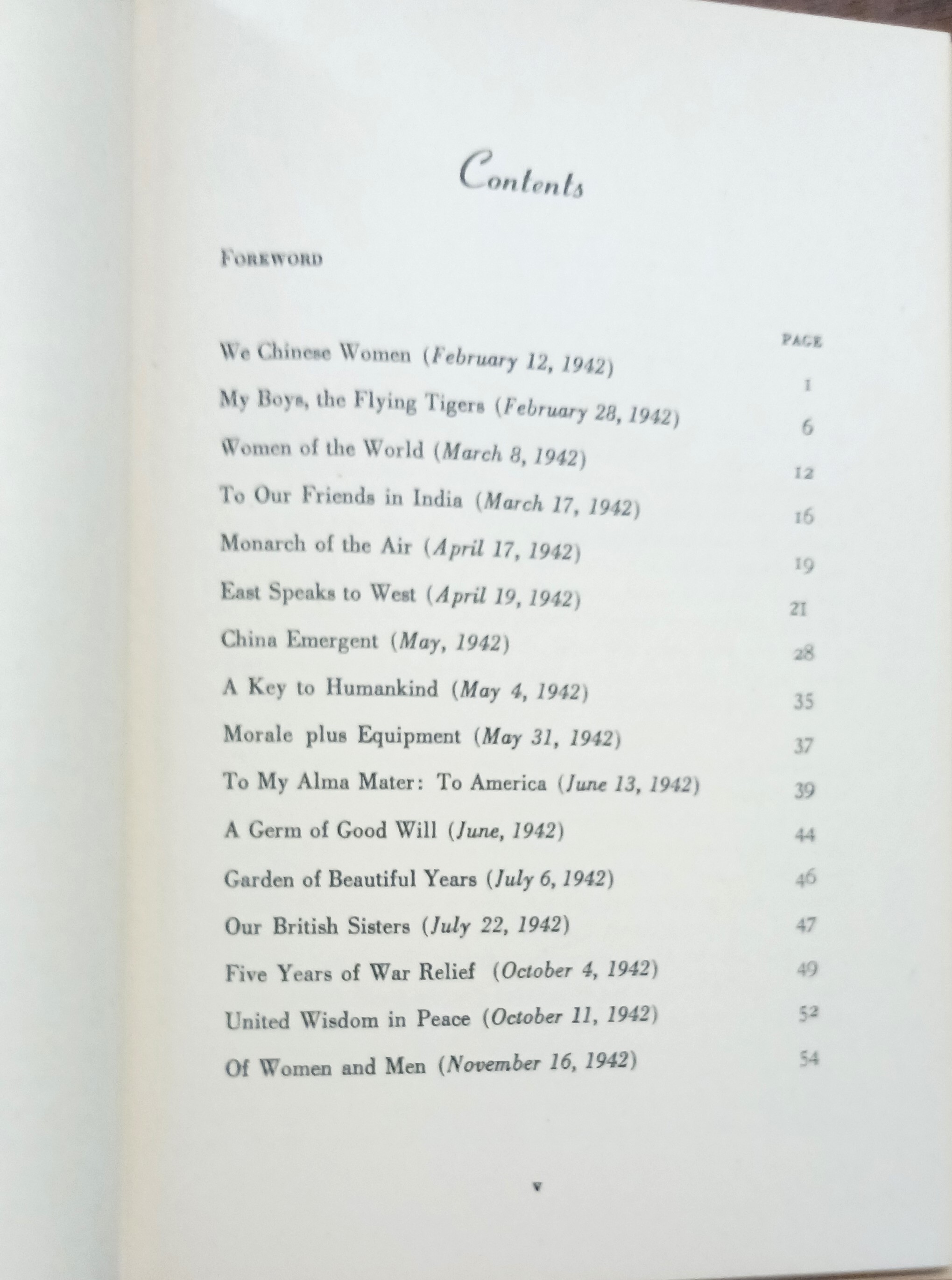 We Chinese Women: Speeches and Writings during the First United Nations Year (Feb. 12, 1942-Nov. 16, 1942)