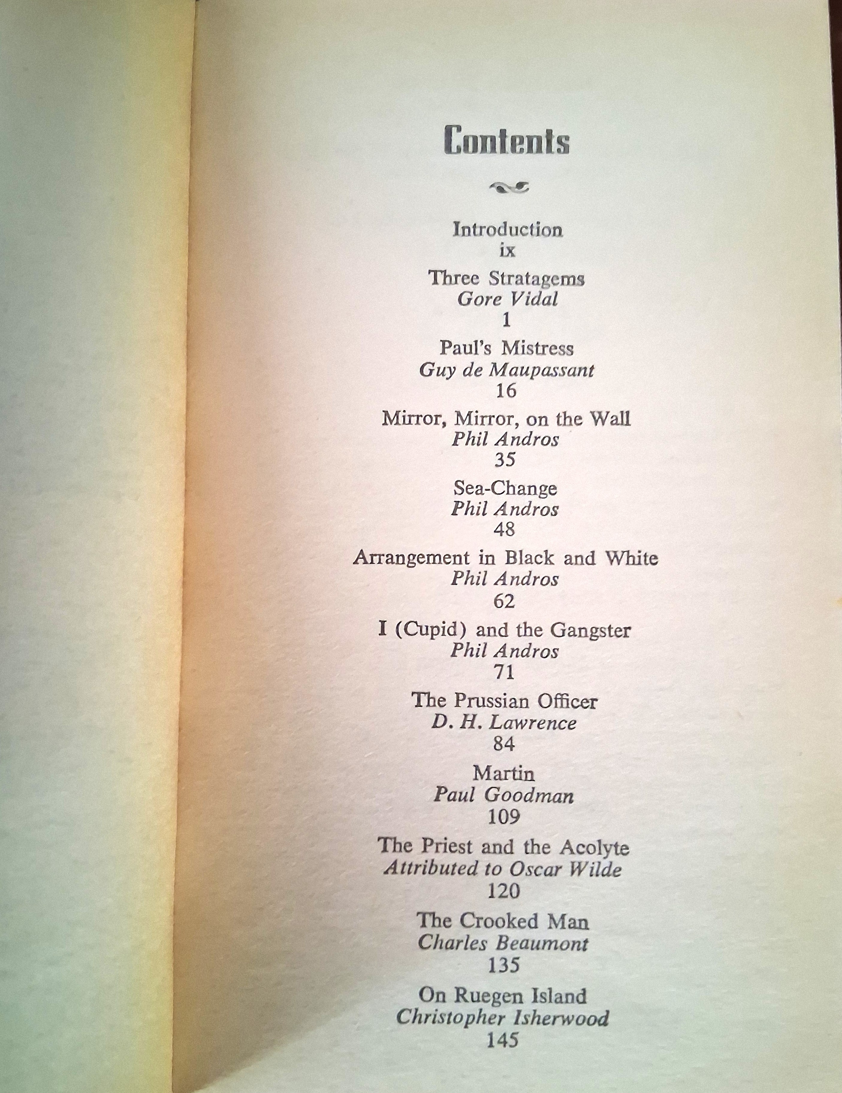 Different: An Anthology of Homosexual Short Stories