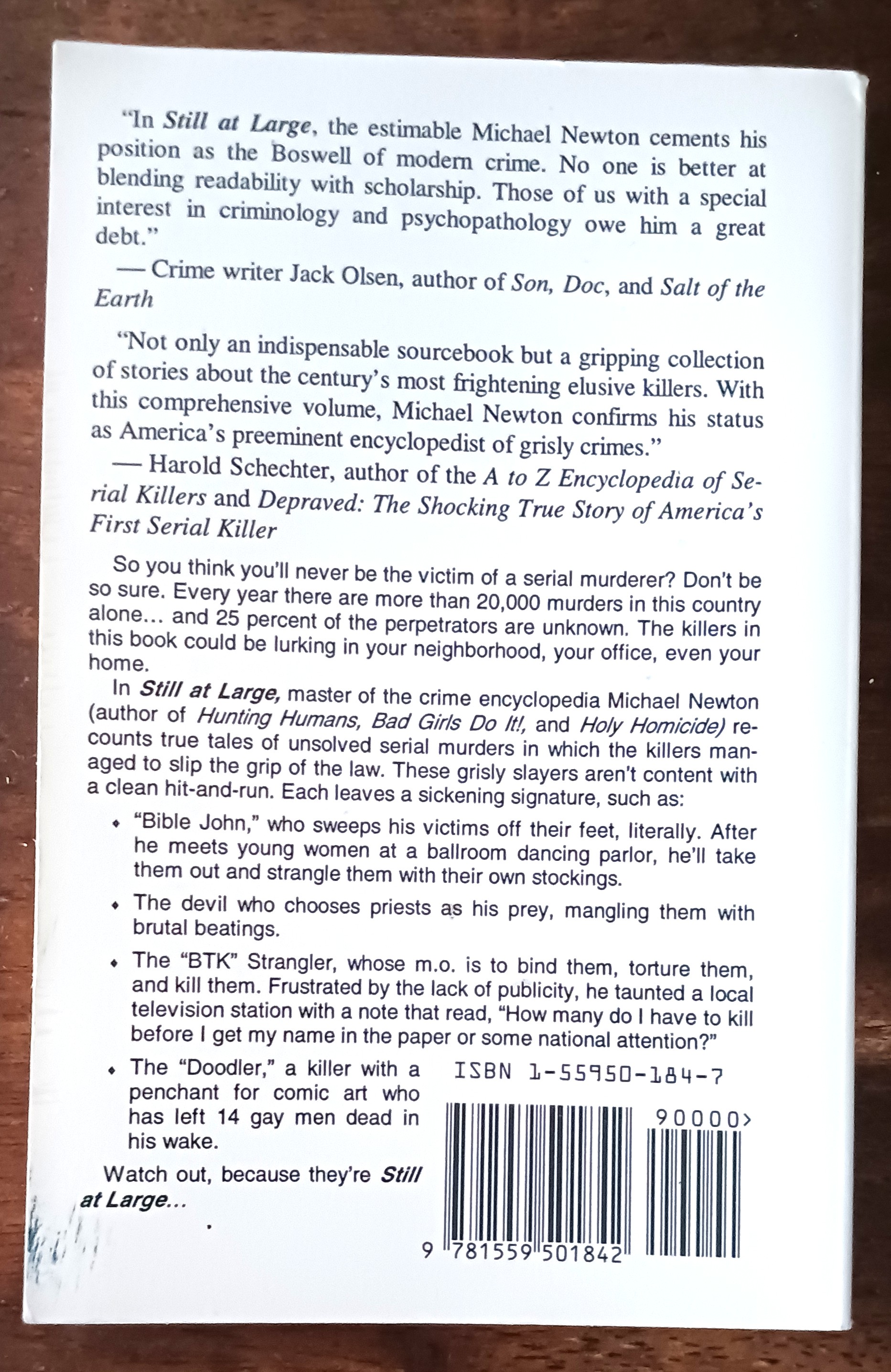 Still at Large: A Casebook of 20th Century Serial Killers Who Eluded Justice