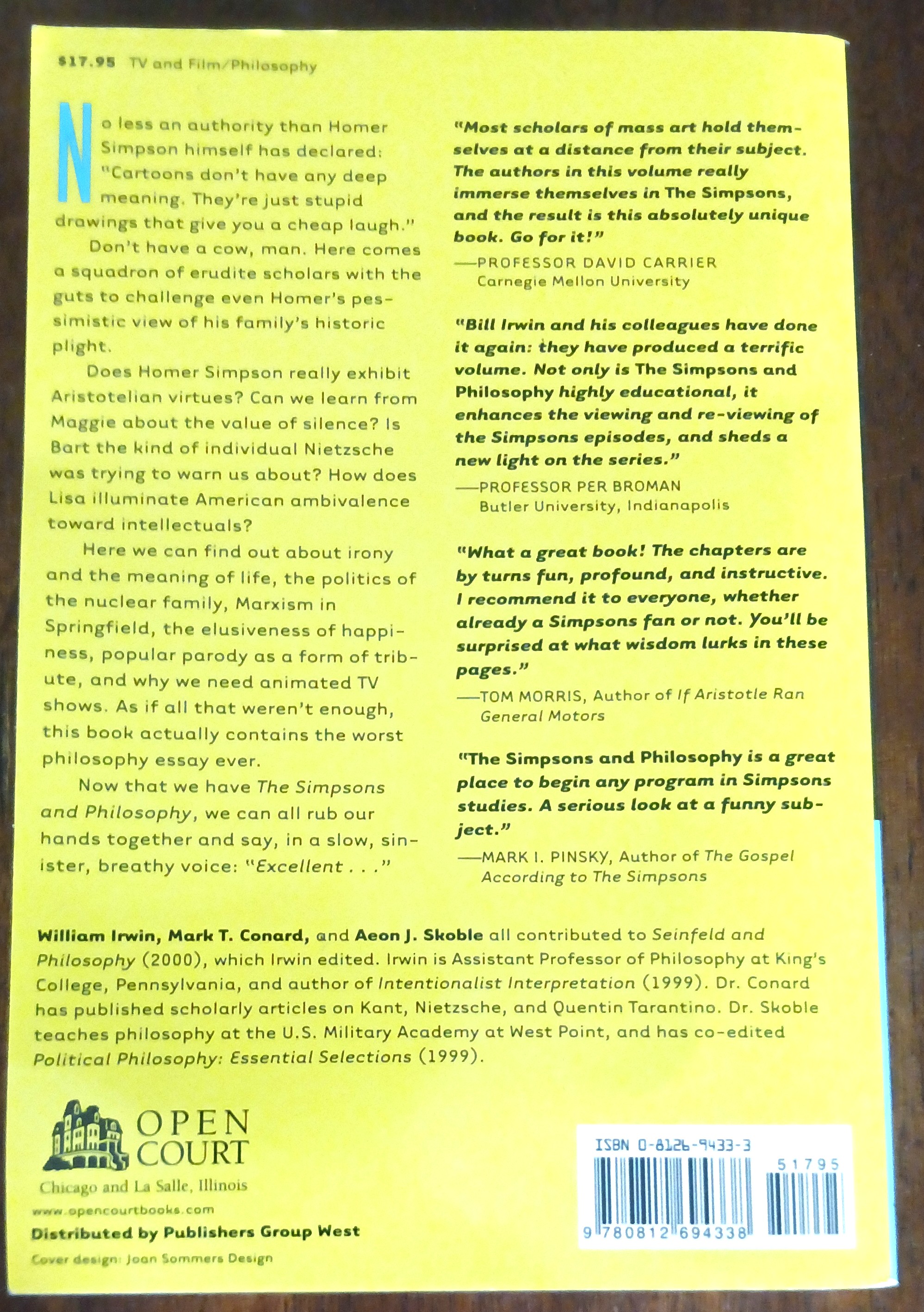 Image for The Simpsons and Philosophy: The D'Oh! of Homer The Simpsons and Philosophy: The D'Oh! of Homer