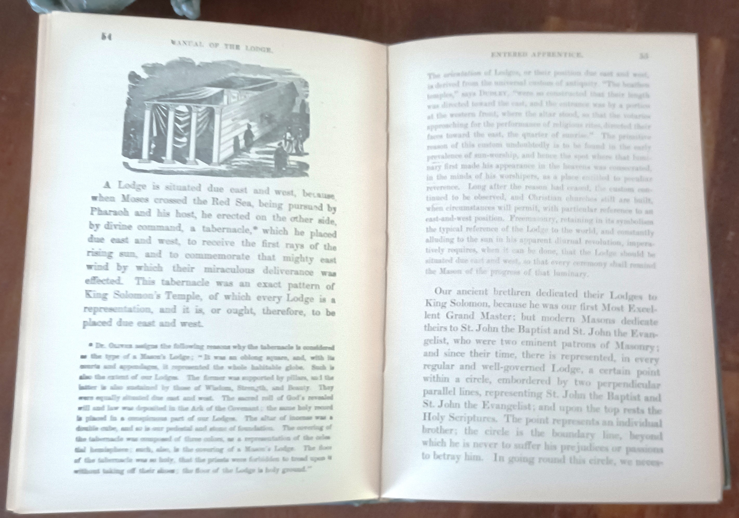 A Manual of the Lodge; or, Monitorial Instructions in the Degrees of Entered Apprentice, Yellow Craft, and Master Mason, Arranged in Accordance with the American System of Lecutres: To Which Are Added the Ceremonies of the Order of Past Master, Relating to Installations, Dedications, Consecrations, 