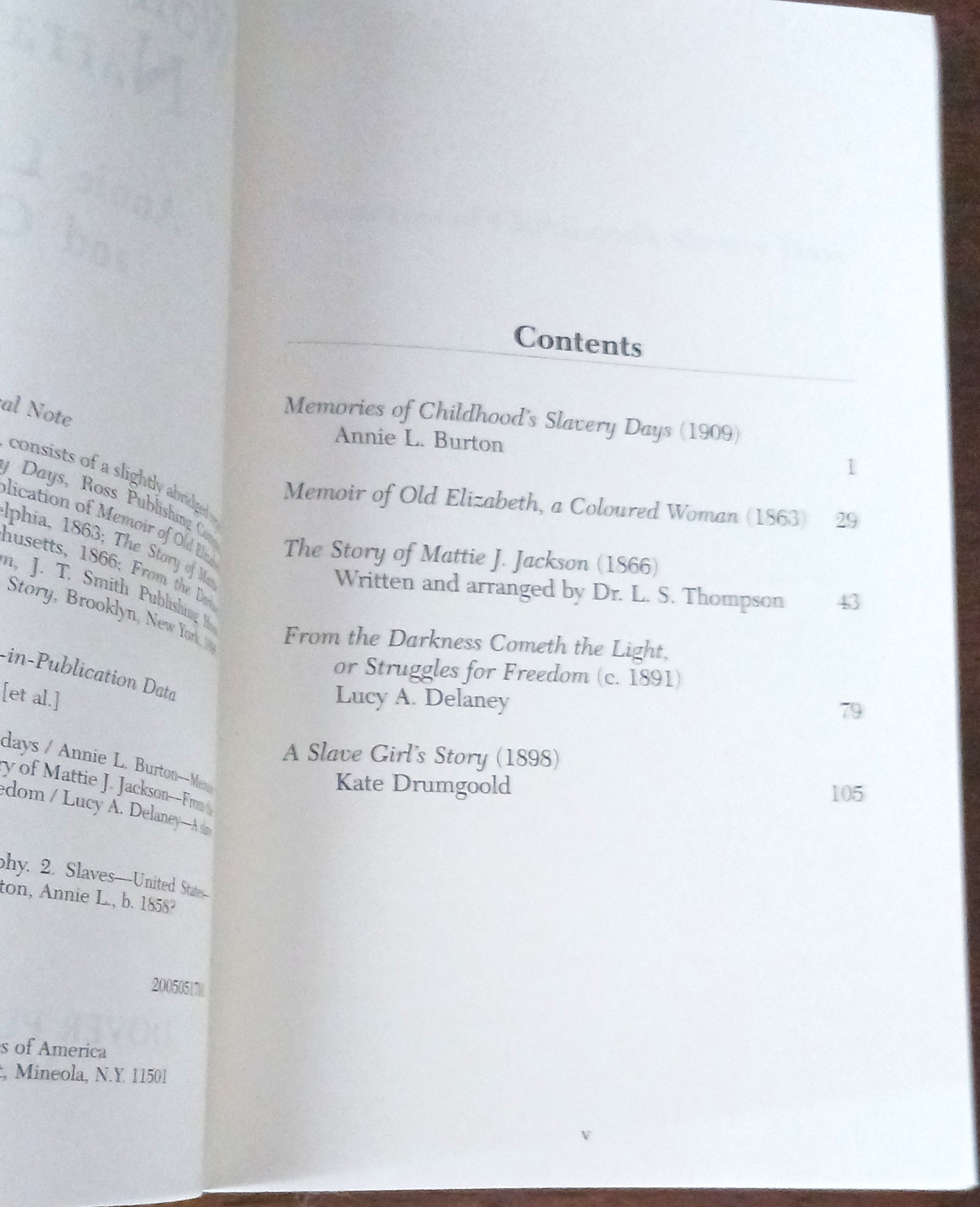 Image for Women's Slave Narratives Women's Slave Narratives