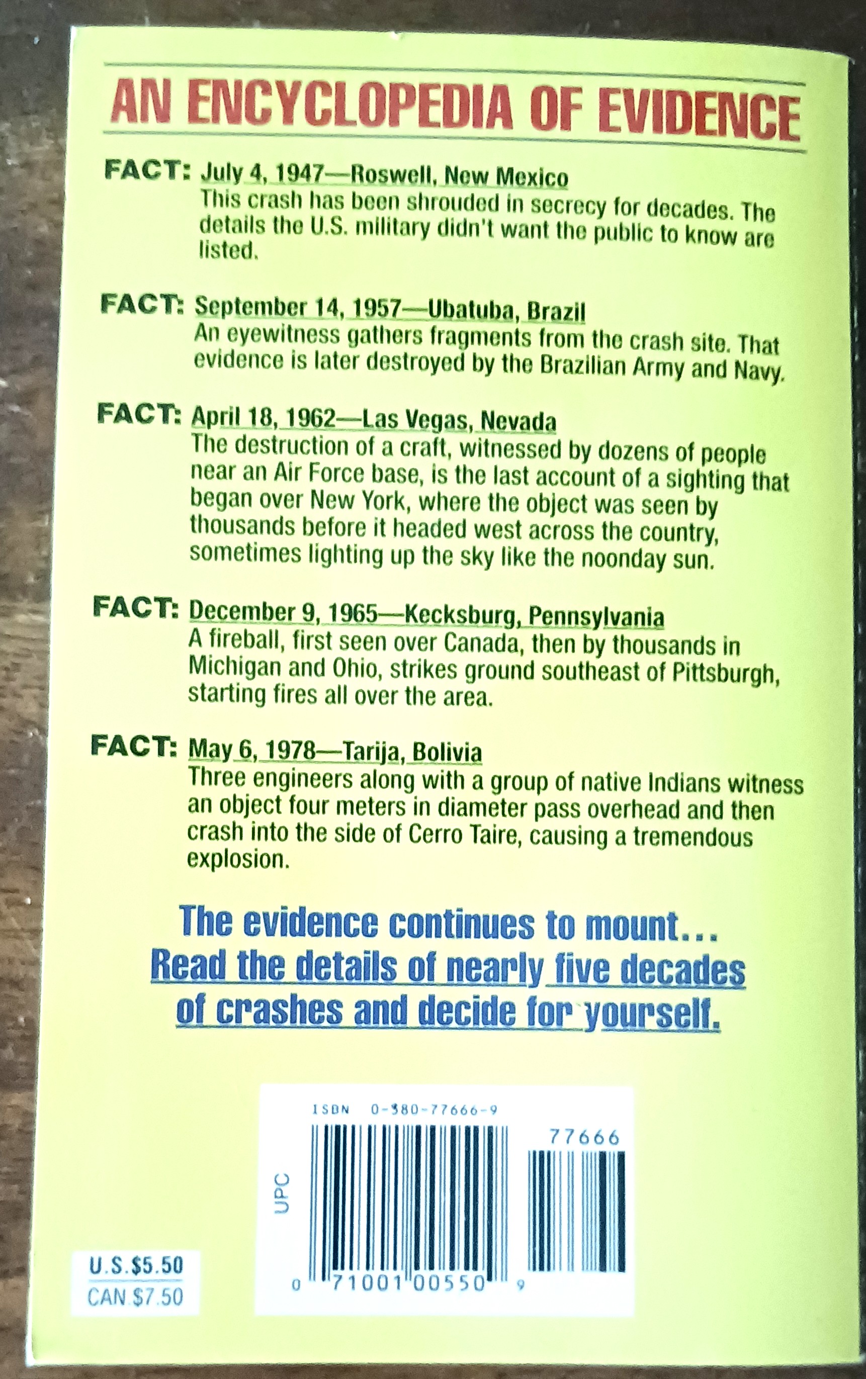 A History of UFO Crashes