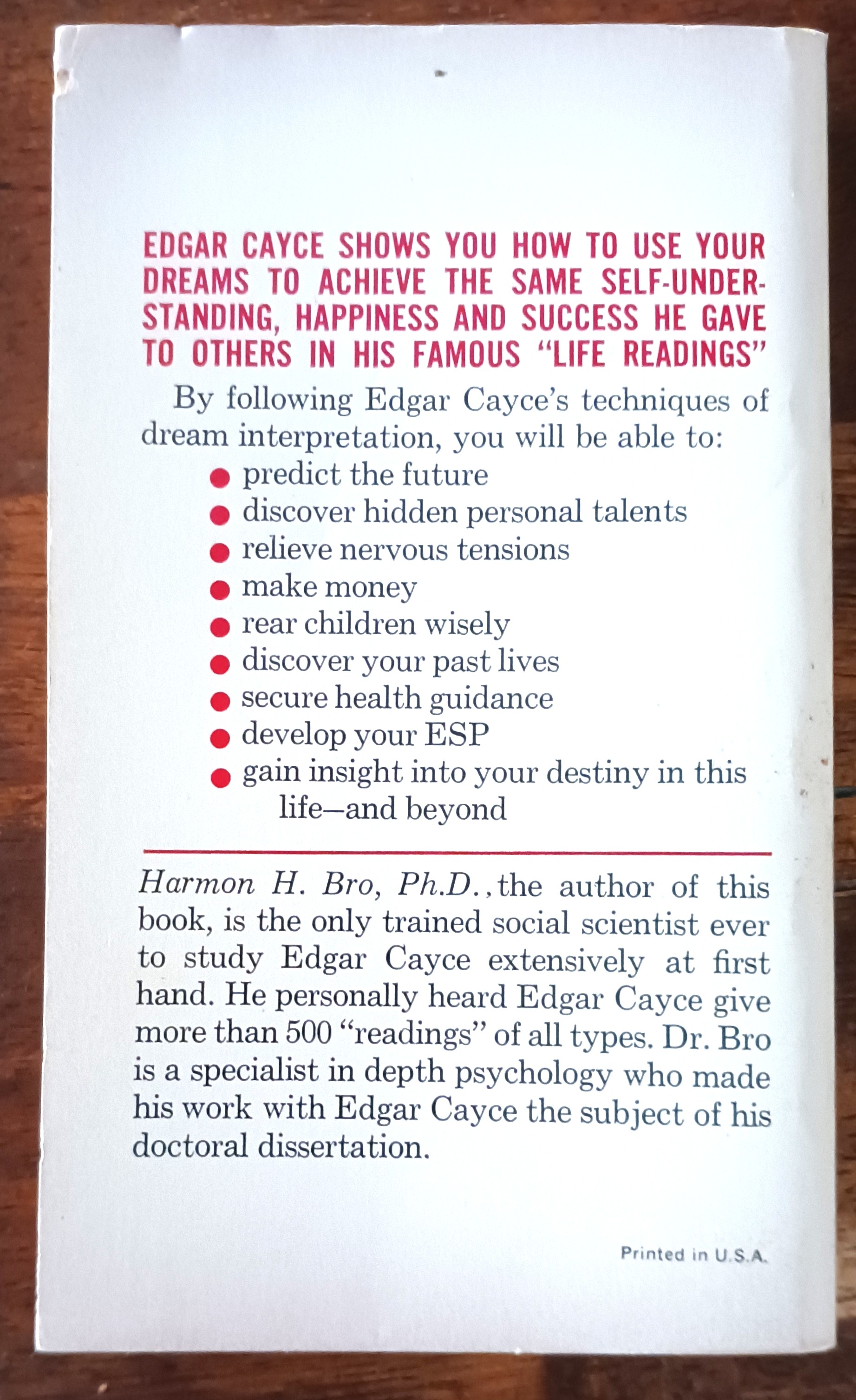 Edgar Cayce on Dreams