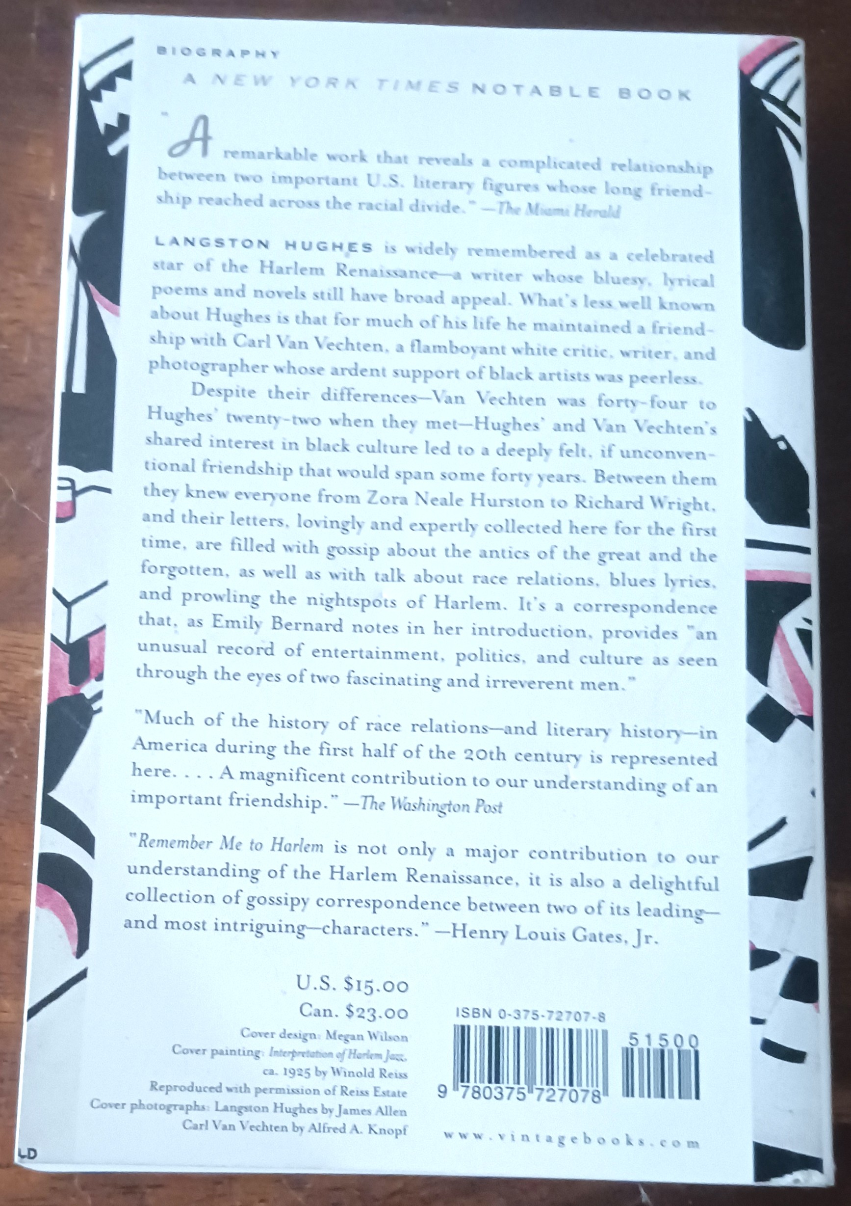 Image for Remember Me to Harlem: The Letters of Langston Hughes and Carl Van Vechten Remember Me to Harlem: The Letters of Langston Hughes and Carl Van Vechten