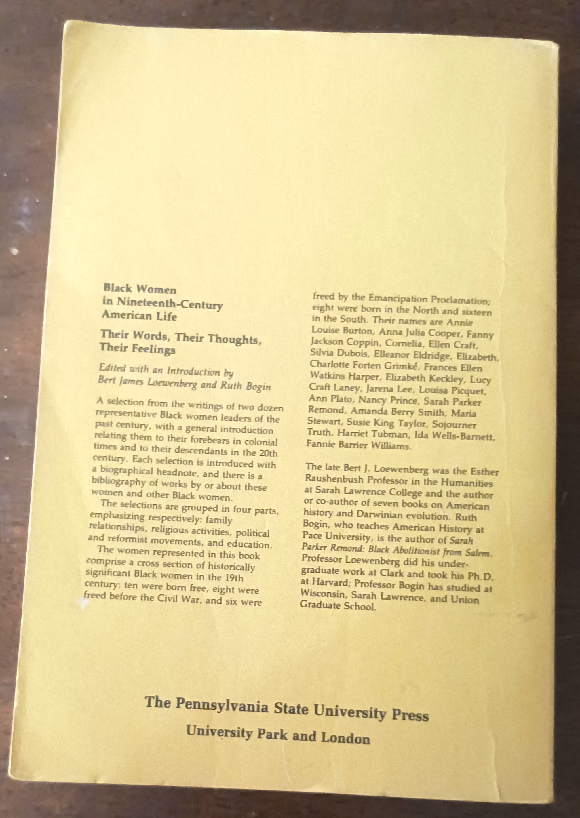 Image for Black Women in Nineteenth-Century American Life: Their Words, Their Thoughts, Their Feelings Black Women in Nineteenth-Century American Life: Their Words, Their Thoughts, Their Feelings
