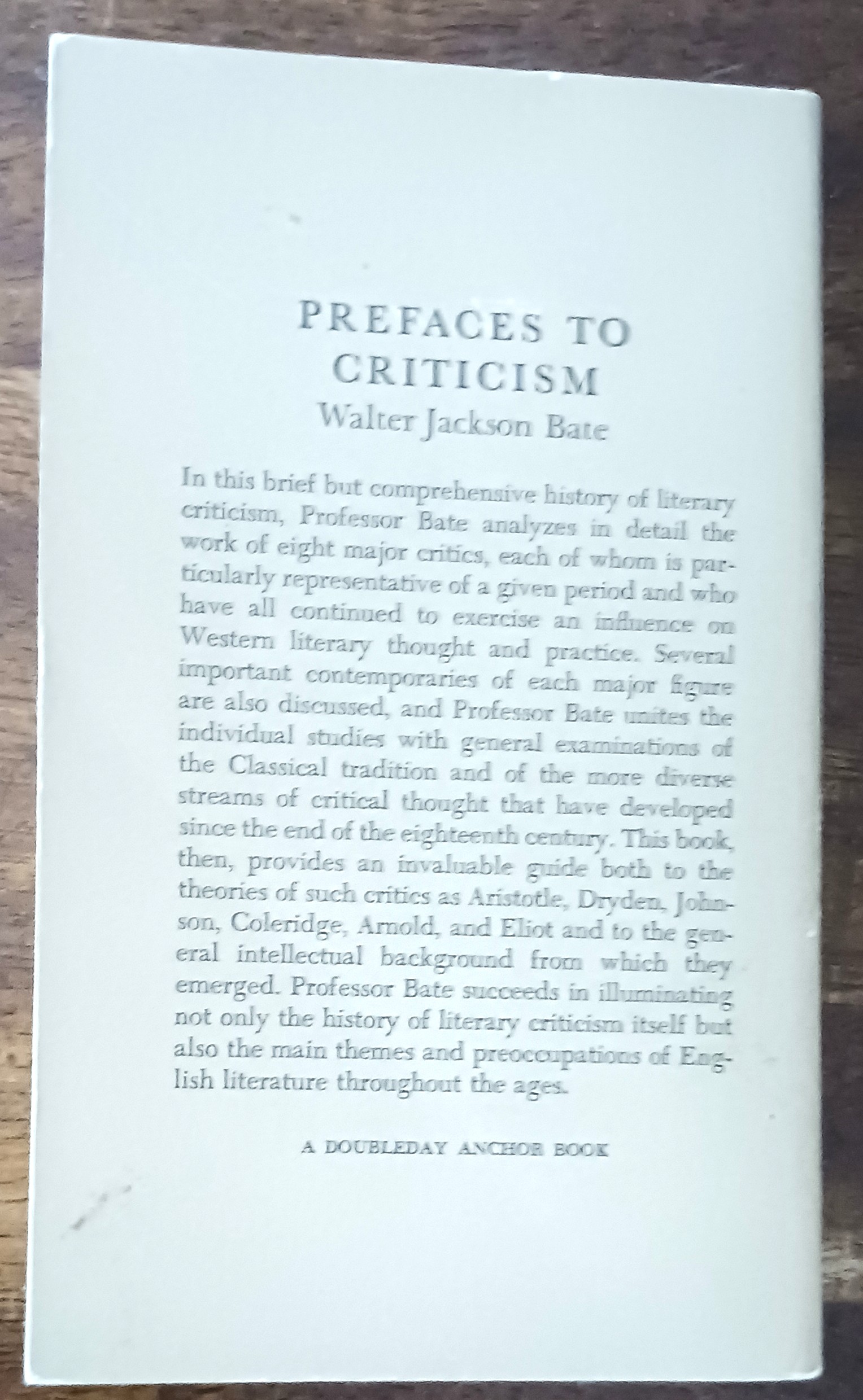 Image for Prefaces to Criticism Prefaces to Criticism