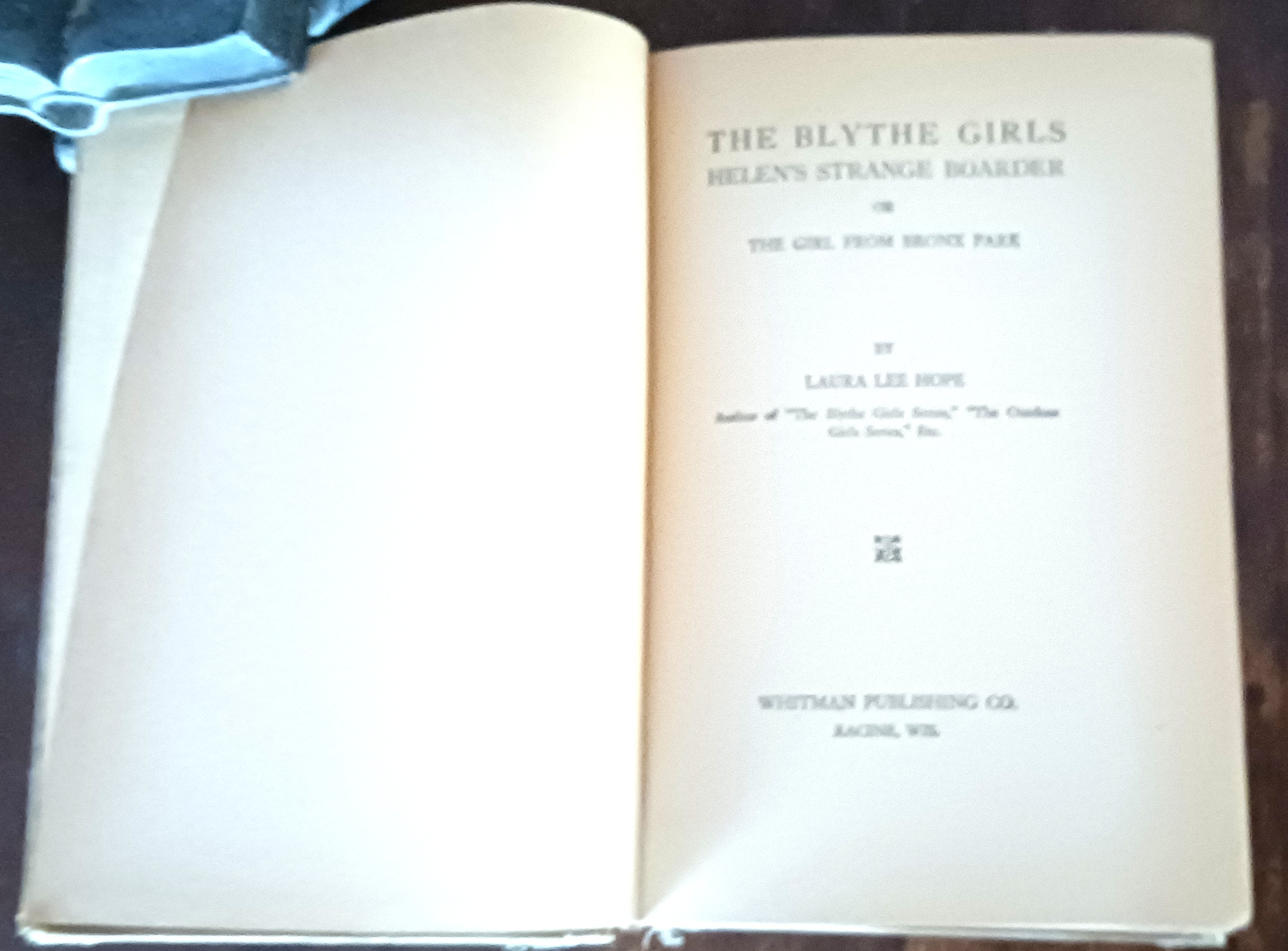 The Blythe Girls: Helen's Strange Boarder or the Girl from Bronx Park