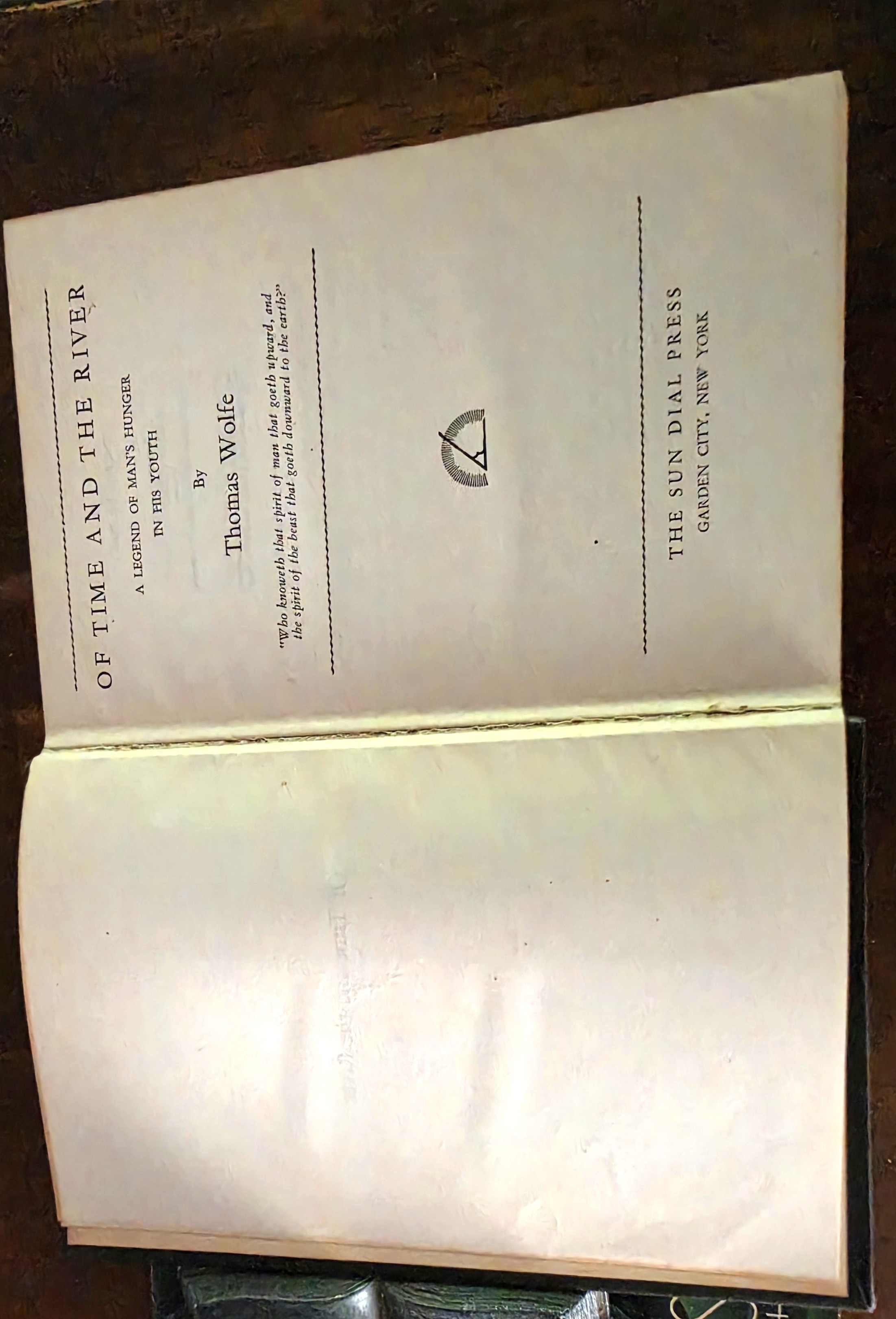 Image for Of Time and the River Of Time and the River